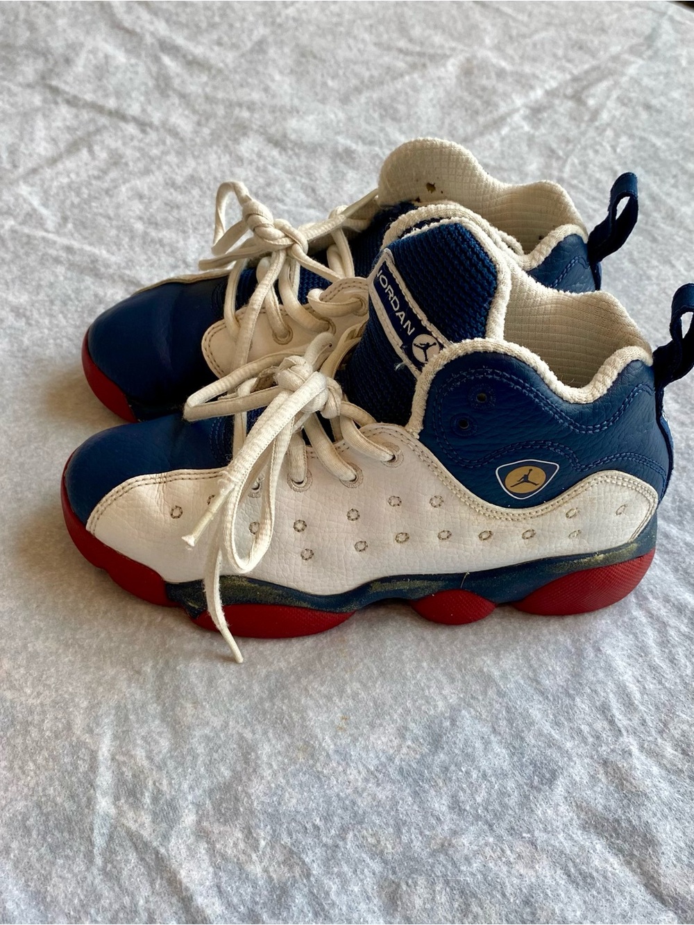 Jordan Kids Blue White Red High-Top Sneakers